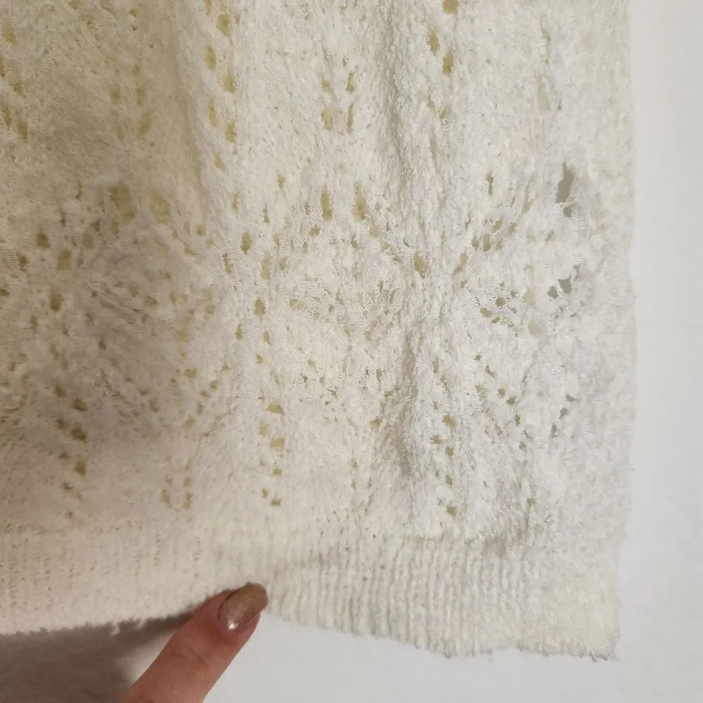 A New Day Womens Elegant Cream Lace Overlay Midi-Mini Skirt Size XXL
